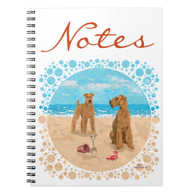 Irish Terriers Beach Notebook (Front)