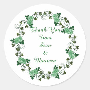 Irish Thank you sticker for favours