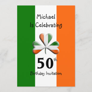 Irish Themed Celebration Party Invitations