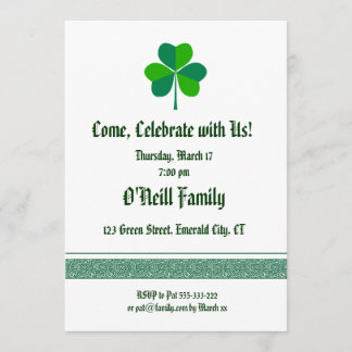 Irish themed Invitation