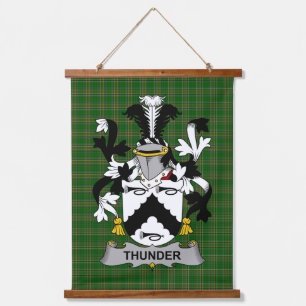 Irish Thunder Coat of Arms Family Crest Hanging Tapestry