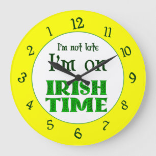 Irish Time Backwards Numbers Clock