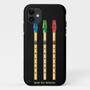 Irish Tin Whistles black iPhone cover
