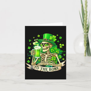 Irish to the bone leprechaun for men women st card