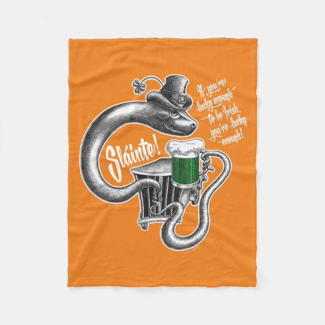 Irish Toast Fleece Blanket (Front)