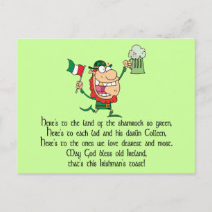 Irish Toast Postcard