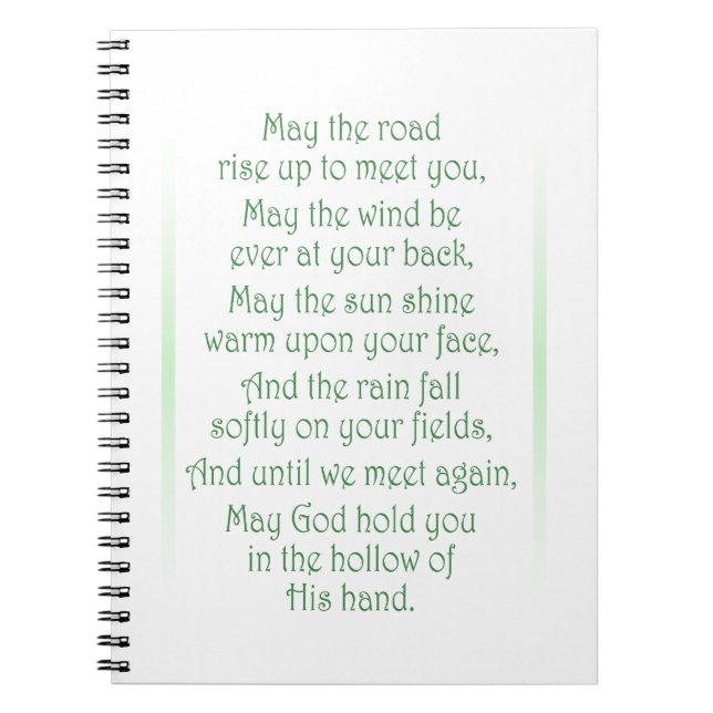Irish Toast Spiral Notebook (Front)