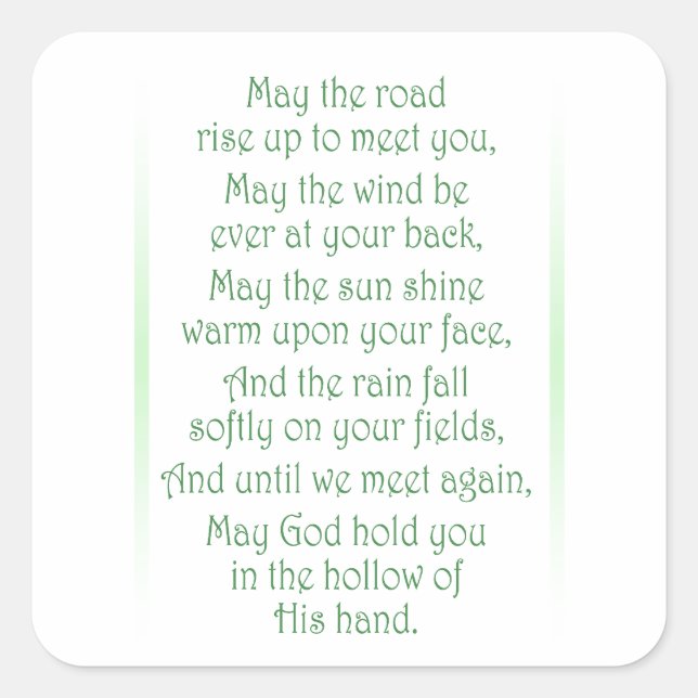 Irish Toast Square Sticker (Front)