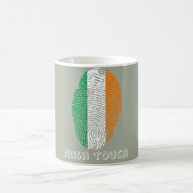 Irish touch fingerprint flag coffee mug (Center)