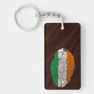 Irish touch fingerprint flag key ring