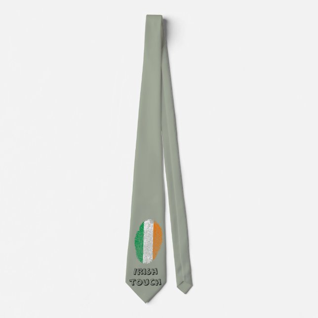 Irish touch fingerprint flag tie (Front)