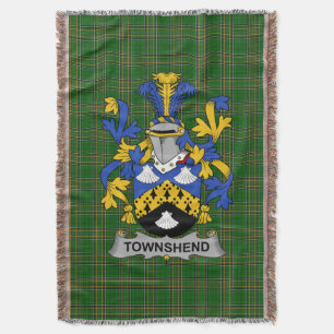  Irish Townshend or Townsend Coat of Arms Family C Throw Blanket