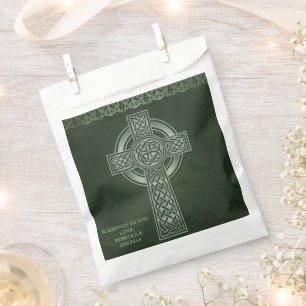 Irish Traditional Celtic Cross Wedding Favour Bags