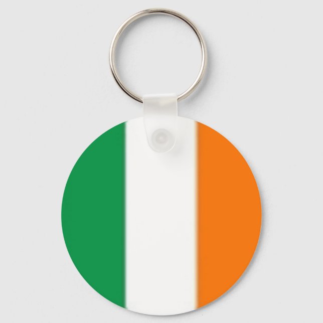 Irish Tricolor - Flag of Ireland Key Ring (Front)