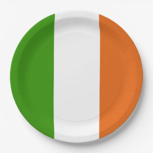 Irish Tricolor Party Paper Plate