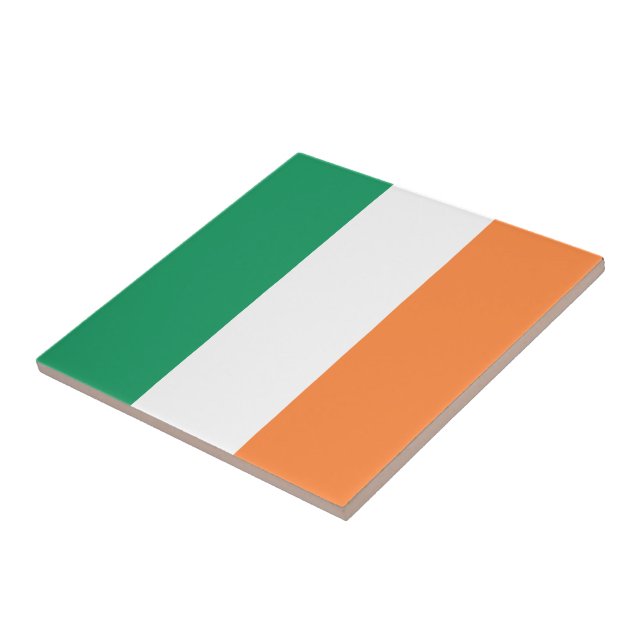 Irish tricolour flag patriotic modern tile (Side)