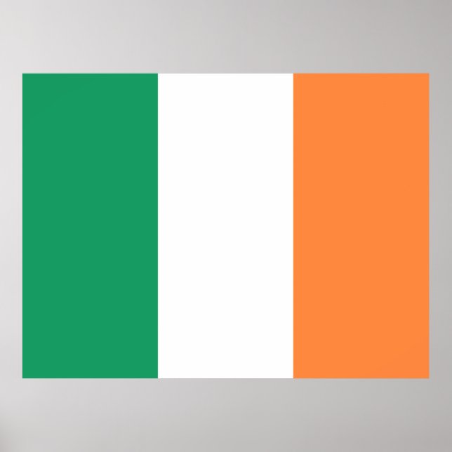 Irish tricolour flag patriotic Saint Patrick's Day Poster (Front)