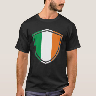 Irish tricolour green white orange crest Ireland T-Shirt