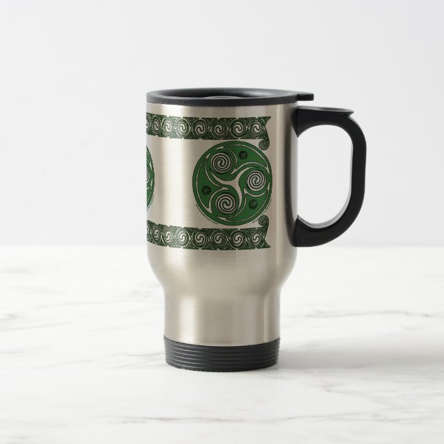Irish Triskel Spiral Celtic Mugs (Right)
