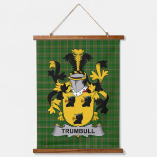 Irish Trumbull or Turnbull Coat of Arms Family Cre Hanging Tapestry