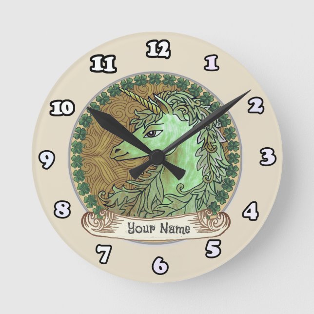 Irish Unicorn  clock (Front)