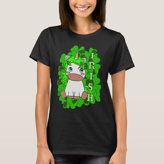 IRISH UNICORN ST PATRICK'S DAY CELEBRATION Ireland T-Shirt (Front)