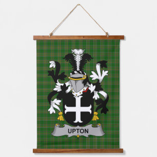 Irish Upton Coat of Arms Family Crest Hanging Tapestry