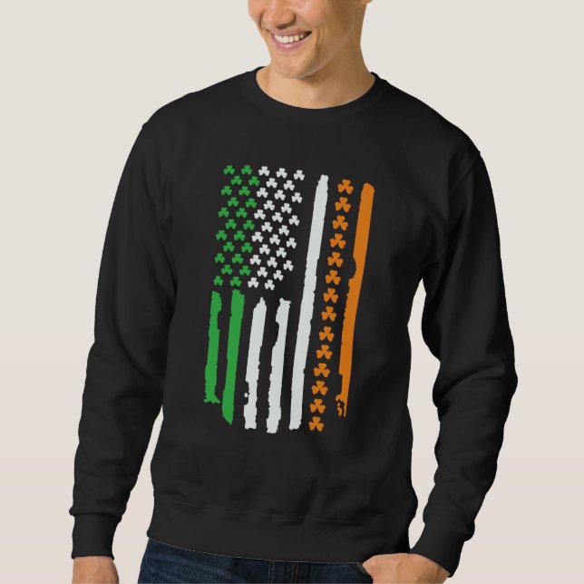 Irish USA Flag St Patricks Day Sweatshirt (Front)