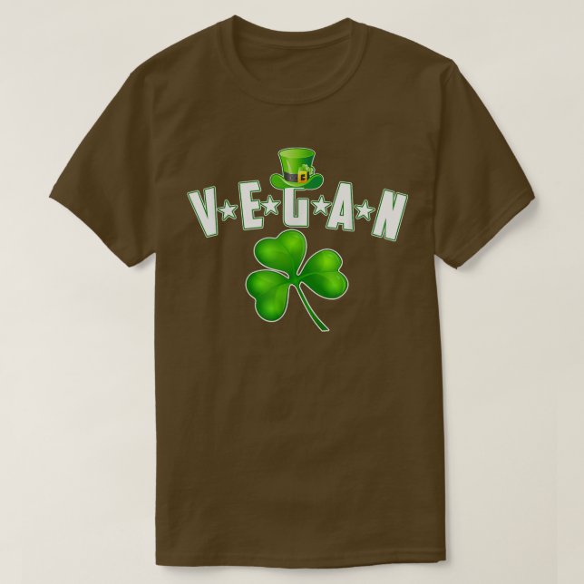 Irish Vegan St Patty Day Vegetarian St Patricks da T-Shirt (Design Front)