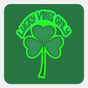 Irish Vibes St Patrick’s Day Shirt – Autocolante Square Sticker