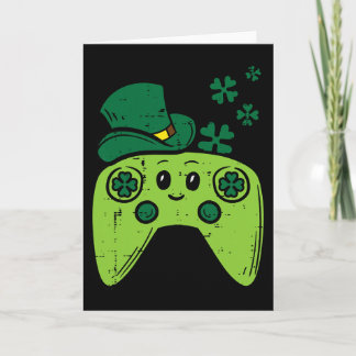 Irish Video Game Controller St Patrick Day Gamer B Card