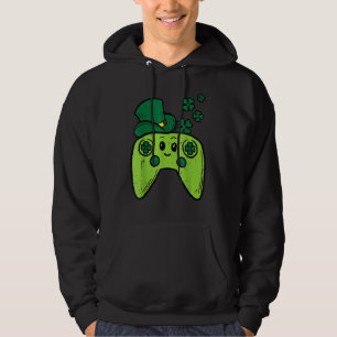 Irish Video Game Controller St Patrick Day Gamer B Hoodie