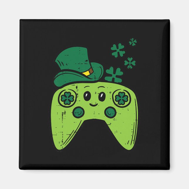 Irish Video Game Controller St Patrick Day Gamer B Magnet (Front)