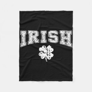 Irish Vintage St Patricks Day Fleece Blanket