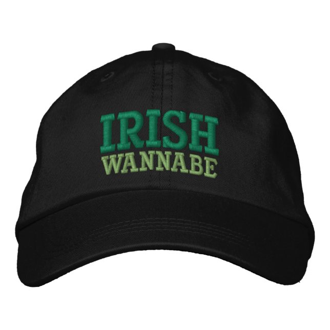 IRISH WANNABE EMBROIDERED BASEBALL CAP (Front)