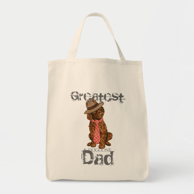 Irish Water Spanel Dad Tote Bag (Front)