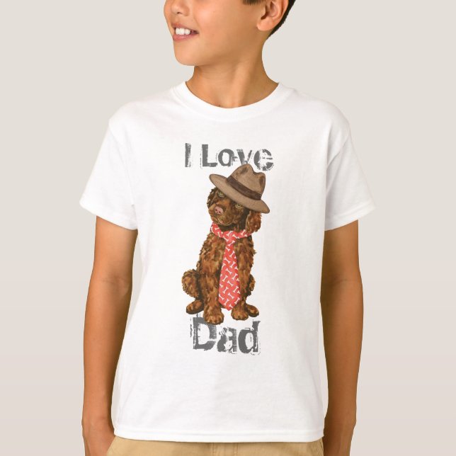 Irish Water Spaniel Dad T-Shirt (Front)