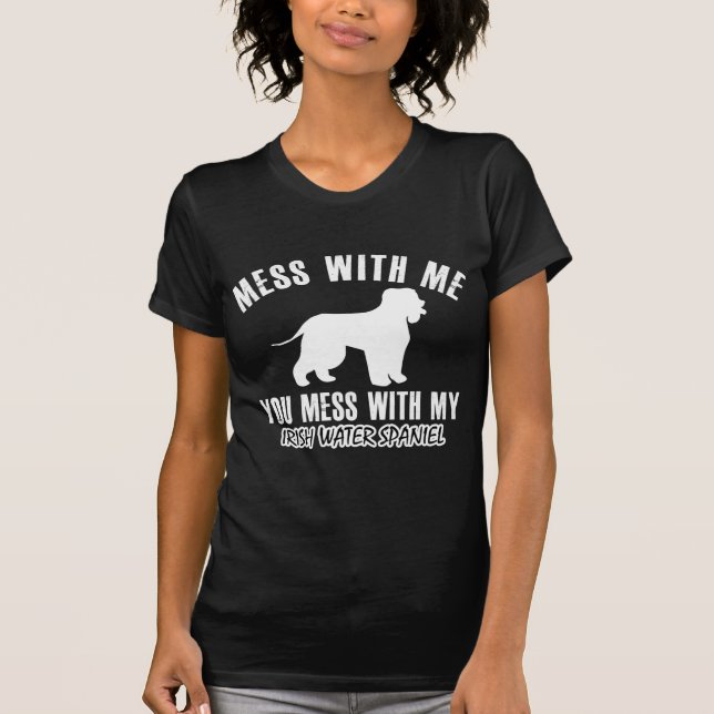 irish water spaniel design T-Shirt (Front)