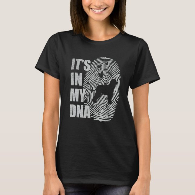 Irish Water Spaniel DNA Dog Mom Dad Dog T-Shirt (Front)