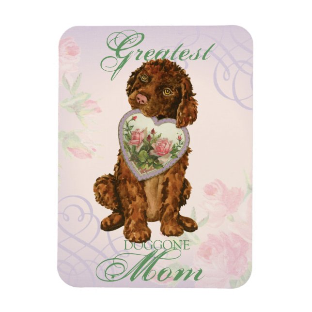 Irish Water Spaniel Heart Mum Magnet (Vertical)