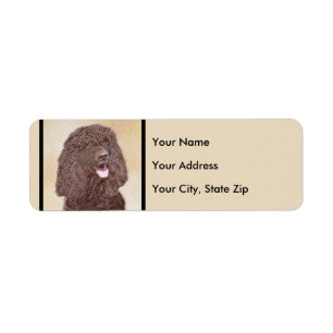 Irish Water Spaniel Painting - Original Dog Art