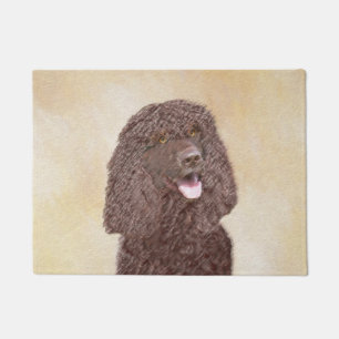 Irish Water Spaniel Painting - Original Dog Art Doormat