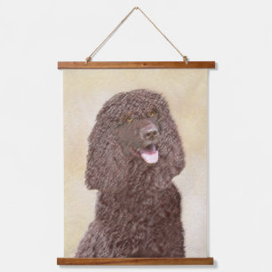 Irish Water Spaniel Painting - Original Dog Art Hanging Tapestry