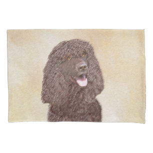 Irish Water Spaniel Painting - Original Dog Art Pillowcase