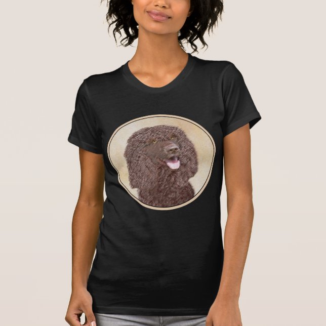 Irish Water Spaniel Painting - Original Dog Art T-Shirt (Front)