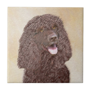 Irish Water Spaniel Painting - Original Dog Art Tile