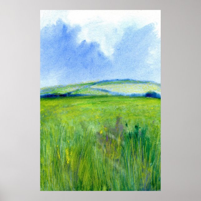 Irish Watercolor Landscape Poster (Front)