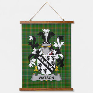 Irish Watson Coat of Arms Family Crest Hanging Tapestry