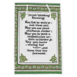 irish wedding blessing bag