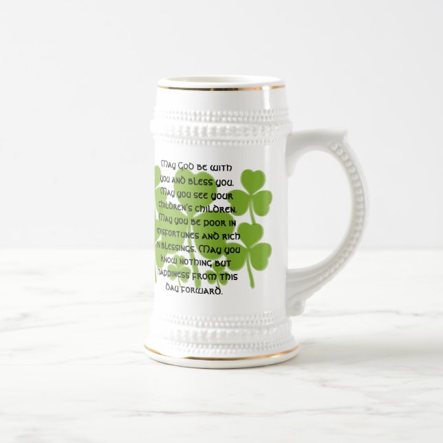 Irish  Wedding Blessing - Customised Beer Stein (Right)